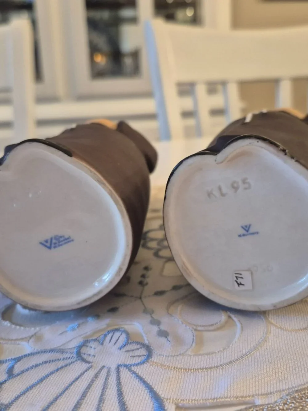 Vintage 1956 Friar Tuck Ceramic Decanters KL95 10.5